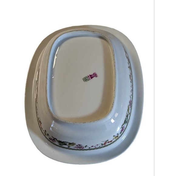 RARE HTF Limoges Tressemanes Vogt 6701 French Porcelain 9.5” Serving Veg Bowl - Picture 3 of 9